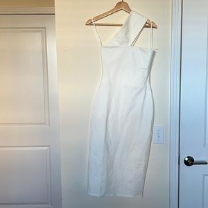 Marcella NYC white bandage dress, midi length